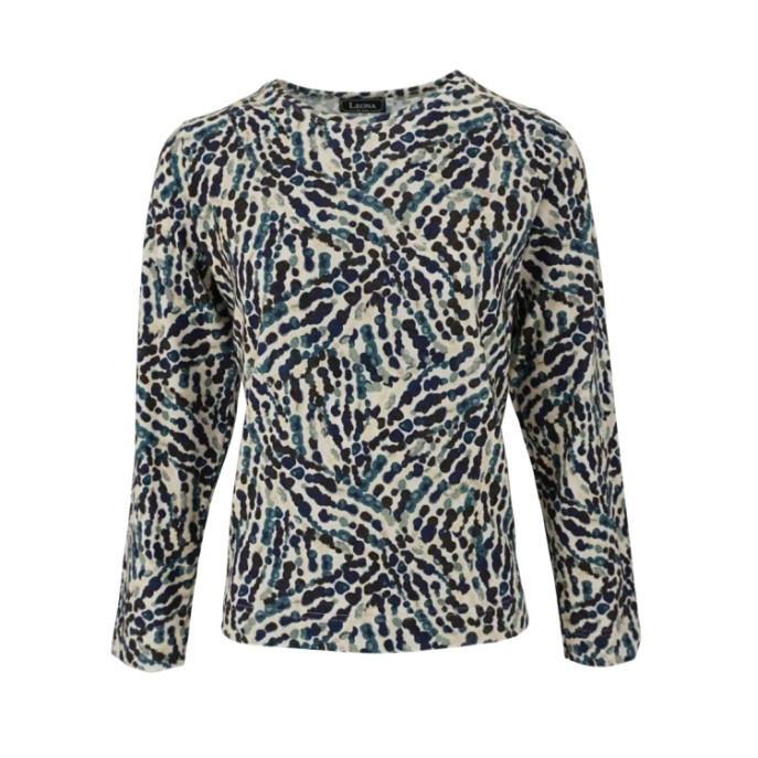 Leona per Donna truitje 3706 Kobalt print